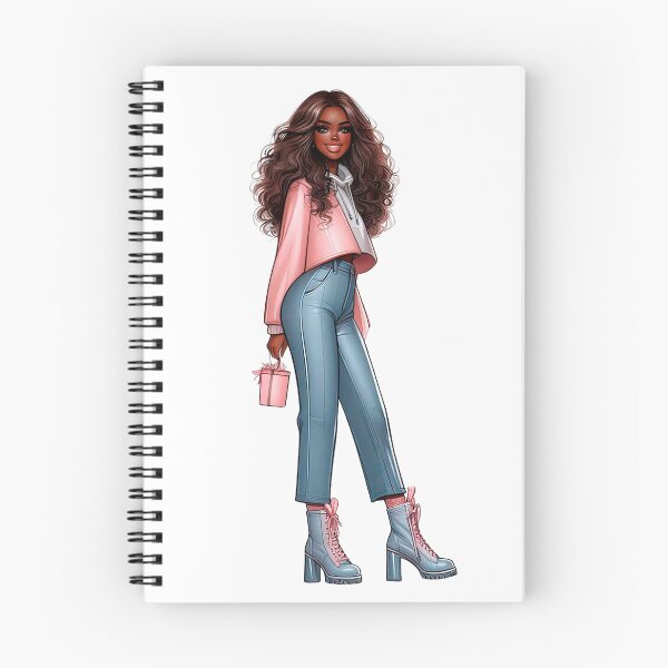 Item preview, Winter Girl Design, Afro Fashion Woman, Winter Cute Girl Art Work. designed and sold by gabrielakrall.