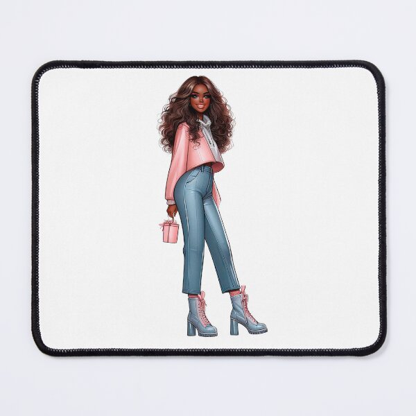 Item preview, Winter Girl Design, Afro Fashion Woman, Winter Cute Girl Art Work. designed and sold by gabrielakrall.