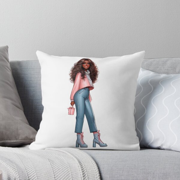 Item preview, Winter Girl Design, Afro Fashion Woman, Winter Cute Girl Art Work. designed and sold by gabrielakrall.