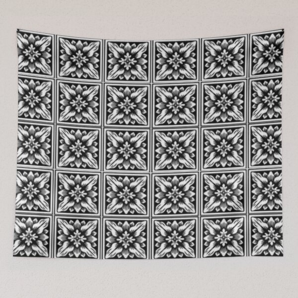 Item preview, black and white flower inlay designed and sold by Yungdada.
