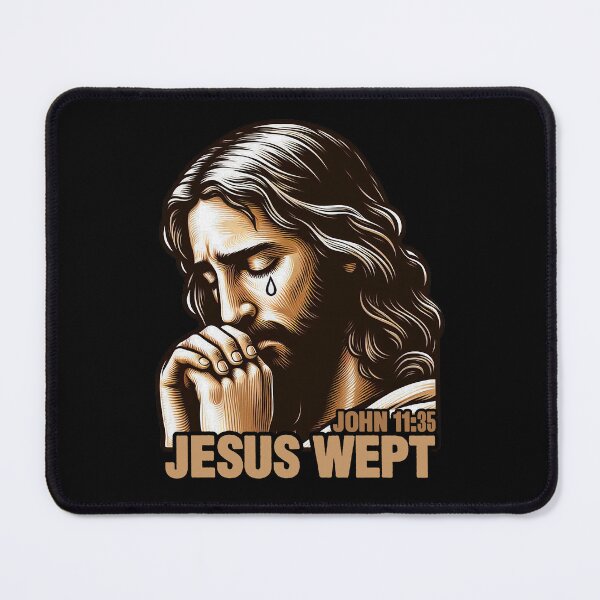 Item preview, John 11:35 Jesus Wept Bible Quote Garden of Gethsemane designed and sold by plushism.