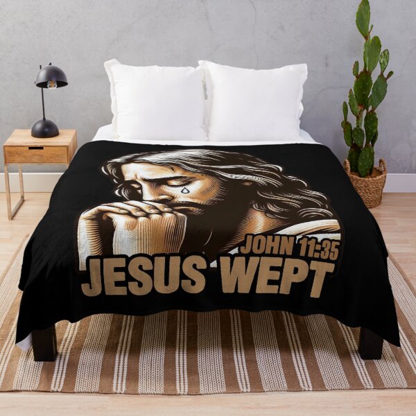 Item preview, John 11:35 Jesus Wept Bible Quote Garden of Gethsemane designed and sold by plushism.