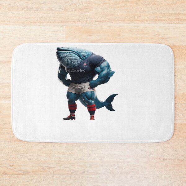 Item preview, Blue whale Rugby Player designed and sold by SpendieSellers.