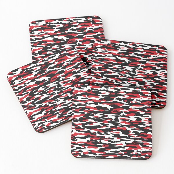 Item preview, Red and Black and White Camouflage designed and sold by TheCamoShop.