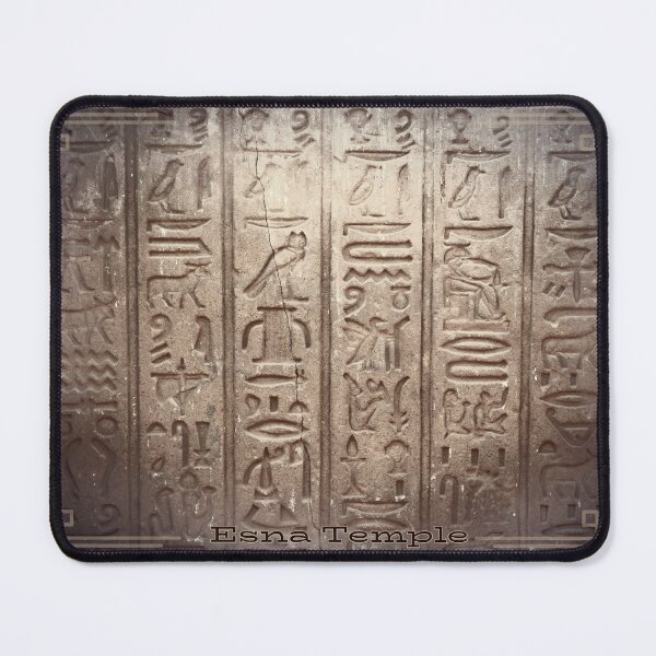 Item preview, hieroglyphics, Esna temple, vintage postcard, ancient Egypt photography designed and sold by art-of-egypt.
