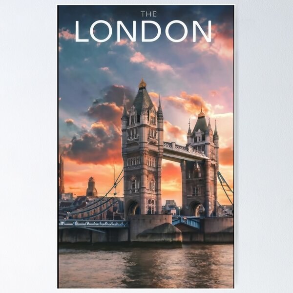 Item preview, "Cinematic London Odyssey" - London travel poster Wanderlust designed and sold by stickercuffs.