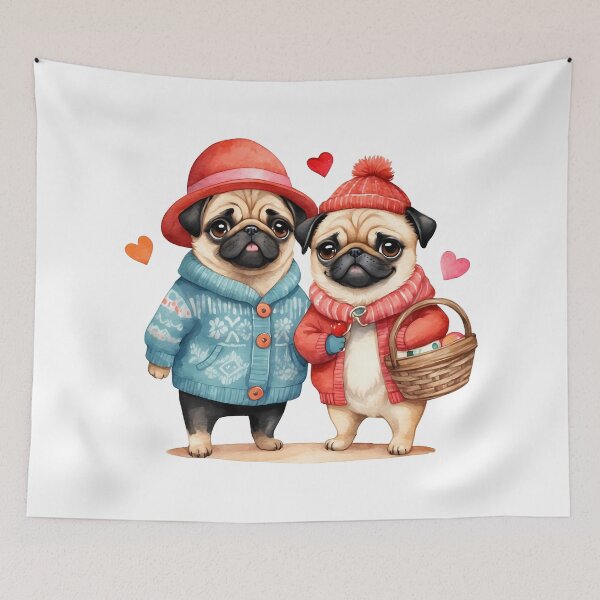 Item preview, Pug dog in love designed and sold by wplamkung.