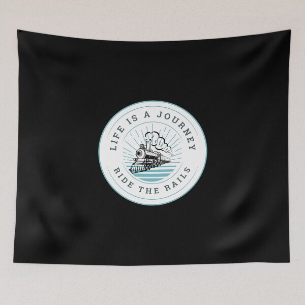 Item preview, "Life is A Journey, Ride The Rails" Classic Tshirt for Trains or Locomotives fans. designed and sold by huckleberrytees.