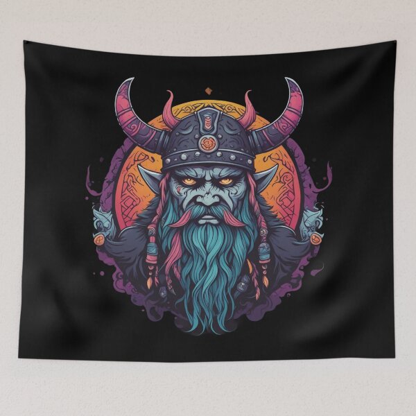 Item preview, Viking Shaman, Horned Helm, Norse Mythology designed and sold by Burn-Ego.