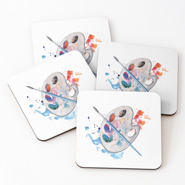 Item preview, Artist Palette with Brush and Paint Splatter designed and sold by SvettyArt.