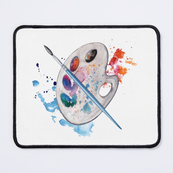 Item preview, Artist Palette with Brush and Paint Splatter designed and sold by SvettyArt.