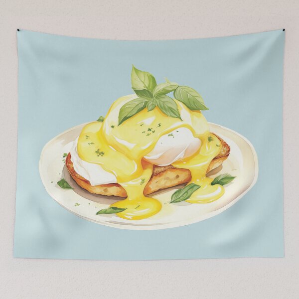 Item preview, Plate of Egg Benedict with Hollandaise Sauce designed and sold by Alicia Chee.