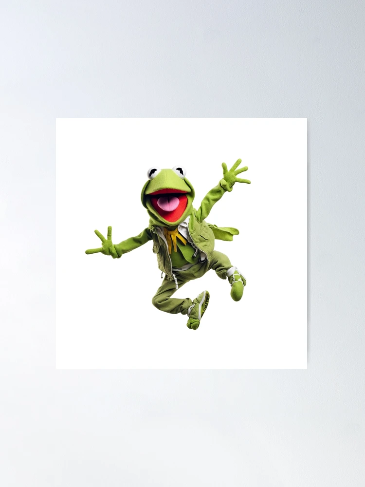 Kermit the Frog Jumping in Excitement