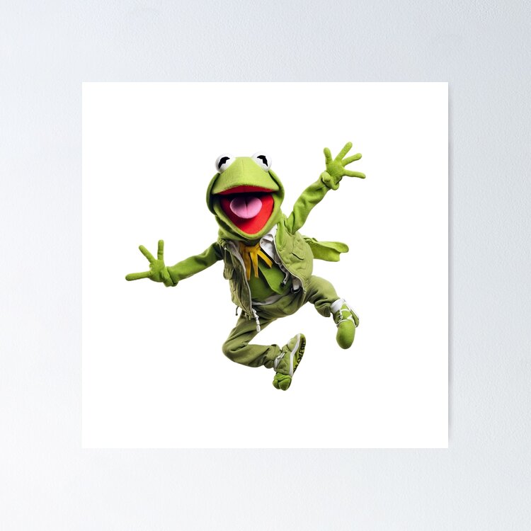 Kermit the Frog Jumping in Excitement