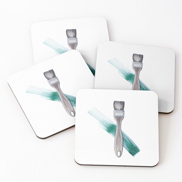 Item preview, Paint Brush with Green Paint Stroke designed and sold by SvettyArt.
