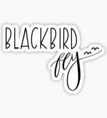 Blackbird singing in the dead of night Sticker