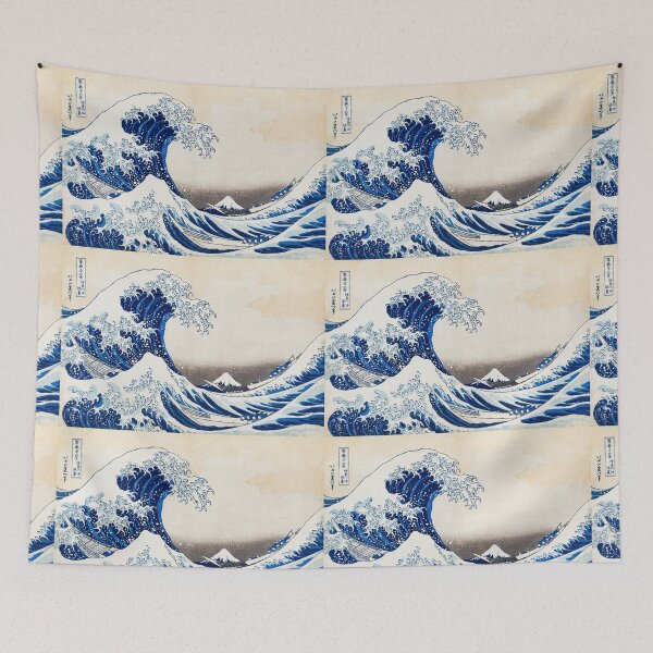 Item preview, katsushika hokusai the Wave off Kanagawa (1830-1833) vintage Japanese designed and sold by HobertShoop.