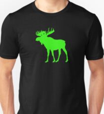 Moose: Bright Green Unisex T-Shirt