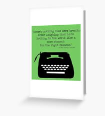 The Perks of Being a Typewriter Greeting Card