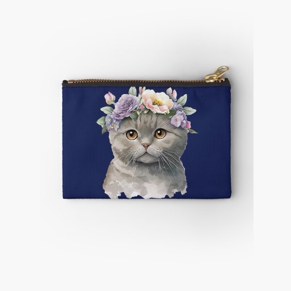 Item preview, White Cat with Flowercrown designed and sold by LionessLove.