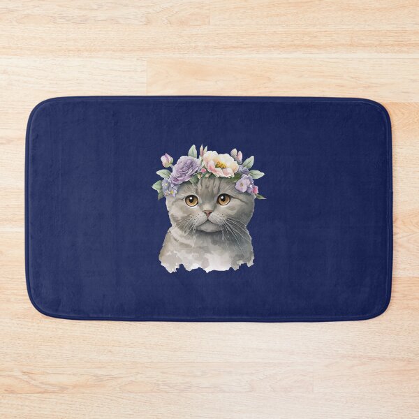 Item preview, White Cat with Flowercrown designed and sold by LionessLove.