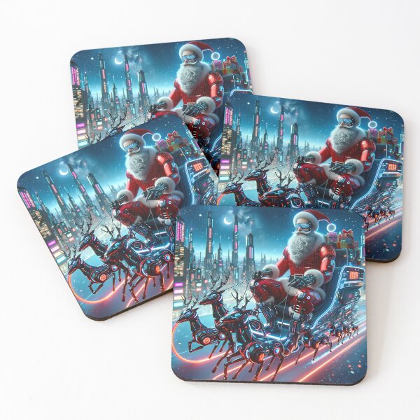 Item preview, Futuristic Santa Claus: High-Tech Sledge Adventure in the Sky - Christmas - SoberSips designed and sold by SoberSips.
