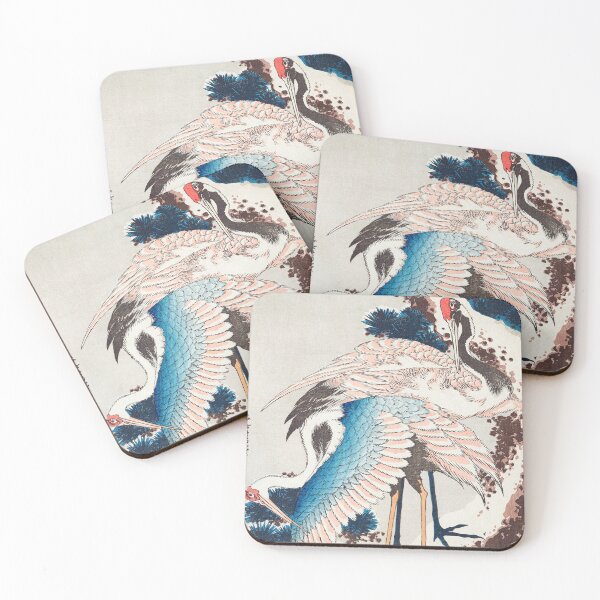 Item preview, cranes on a snowy tree (1834) by katsushika hokusai, vintage Japanese designed and sold by HobertShoop.