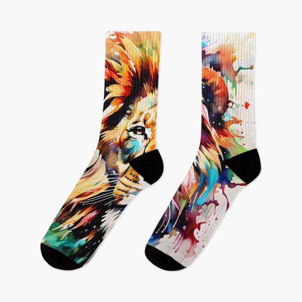 Item preview, Stunning lion watercolour splash designed and sold by Metaverse8.