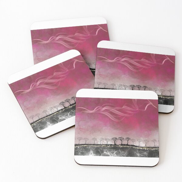 Item preview, Tree of life nebula sunset on autumn tree in fall, forest ,wood,pink,grey designed and sold by wrightsonarts.