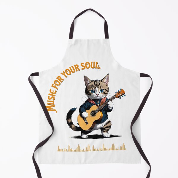 Item preview, Feline Harmony: Digital Portrait of a Cat with Guitar designed and sold by Artedig.