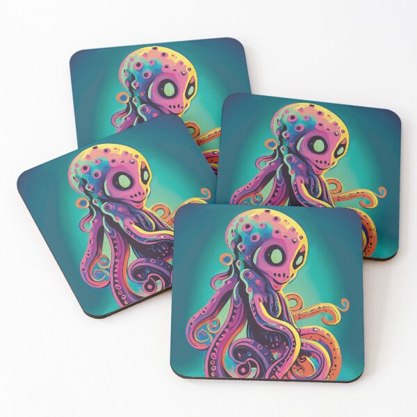 Item preview, Cute Sassy Purple Alien Tentacles Standing Octopus Sea Creature  designed and sold by AizyAlien.