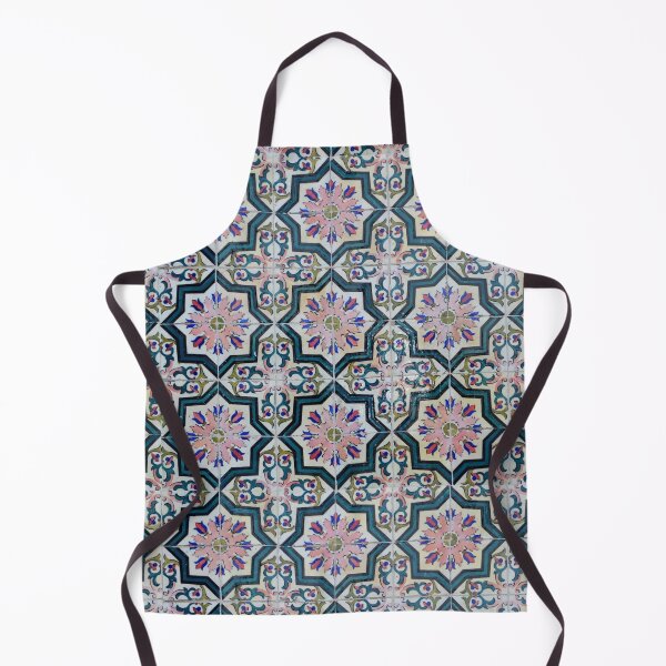Item preview, Portuguese azulejos. 8-pointed pink star  designed and sold by Julie Dawn Fox.