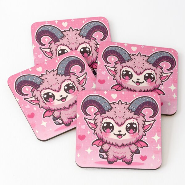 Item preview, Pastel goth Krampus, kawaii Christmas, pink cute designed and sold by Spooky Witch Dream.