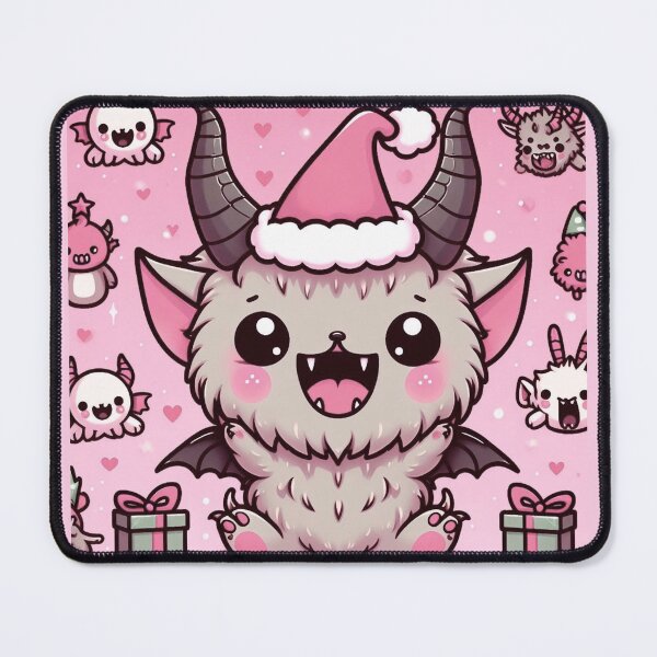 Item preview, Pastel goth Krampus, kawaii Christmas, pink cute designed and sold by Spooky Witch Dream.