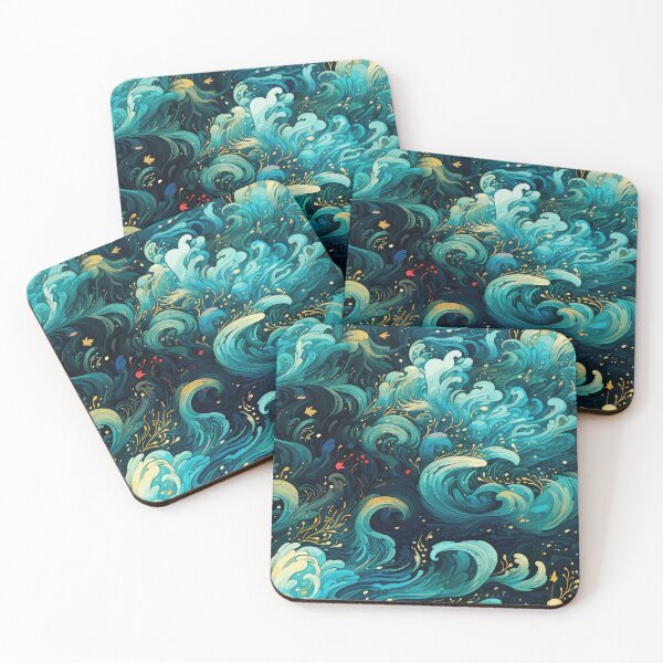 Item preview, Blue Ocean Waves designed and sold by Vector Scout Lab.