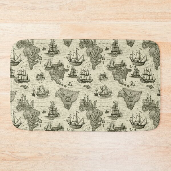 Item preview, Nautical fantasy map  designed and sold by Alessandro Remo Mazzoni Remotextiles.