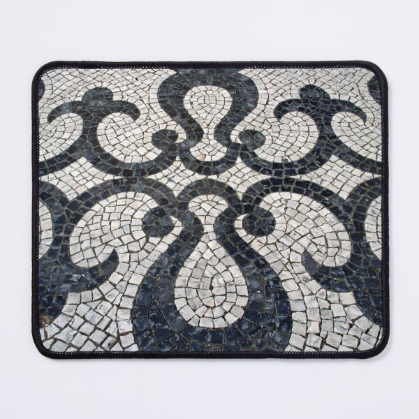 Item preview, Swirly black and white patterns in Portuguese cobblestone designed and sold by Julie Dawn Fox.