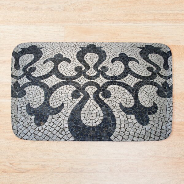 Item preview, Swirly black and white patterns in Portuguese cobblestone designed and sold by Julie Dawn Fox.