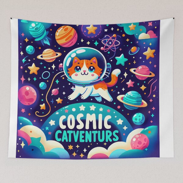 Item preview, Stellar Cat Whiskers: A Kitty's Galactic Exploration Quest designed and sold by ArtComixHaven.