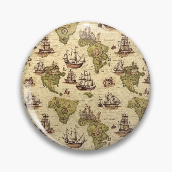 Item preview, Nautical fantasy map  designed and sold by Alessandro Remo Mazzoni Remotextiles.