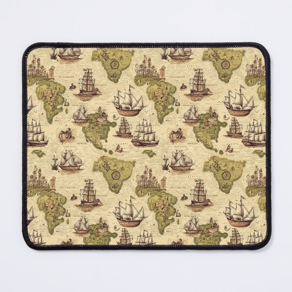 Item preview, Nautical fantasy map  designed and sold by Alessandro Remo Mazzoni Remotextiles.