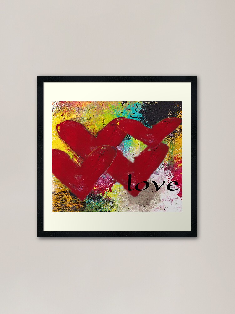 Alternate view of LOVE & HEARTS Framed Art Print