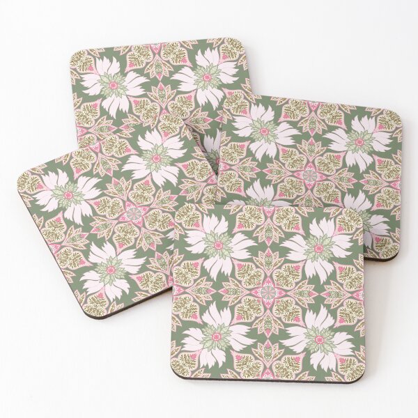 Item preview, Floral Mandala Paisley Repeat Pattern - Pink and Green designed and sold by SemDesigns1.