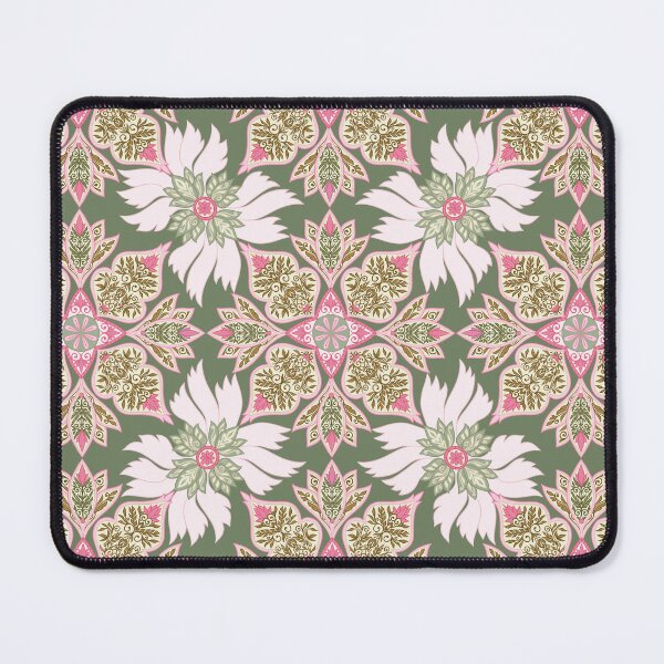 Item preview, Floral Mandala Paisley Repeat Pattern - Pink and Green designed and sold by SemDesigns1.