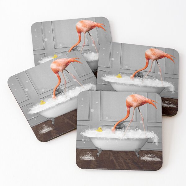 Item preview, Flamingo on Bathtub Bubble Bath designed and sold by lailashack.