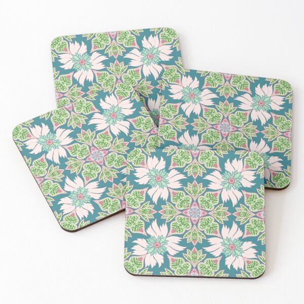 Item preview, Floral Mandala Paisley Repeat Pattern - Pink, Blue and Green designed and sold by SemDesigns1.