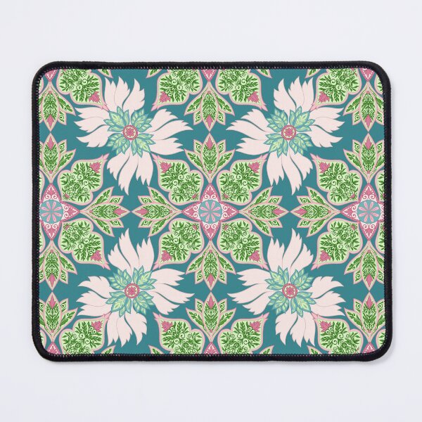 Item preview, Floral Mandala Paisley Repeat Pattern - Pink, Blue and Green designed and sold by SemDesigns1.