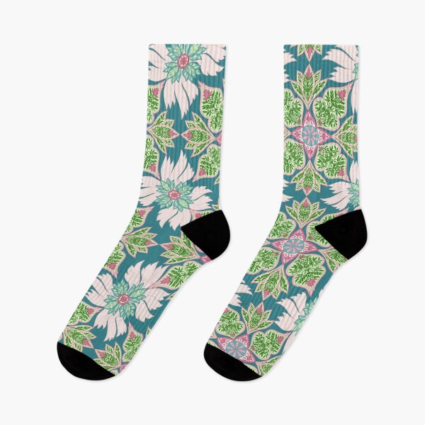 Item preview, Floral Mandala Paisley Repeat Pattern - Pink, Blue and Green designed and sold by SemDesigns1.