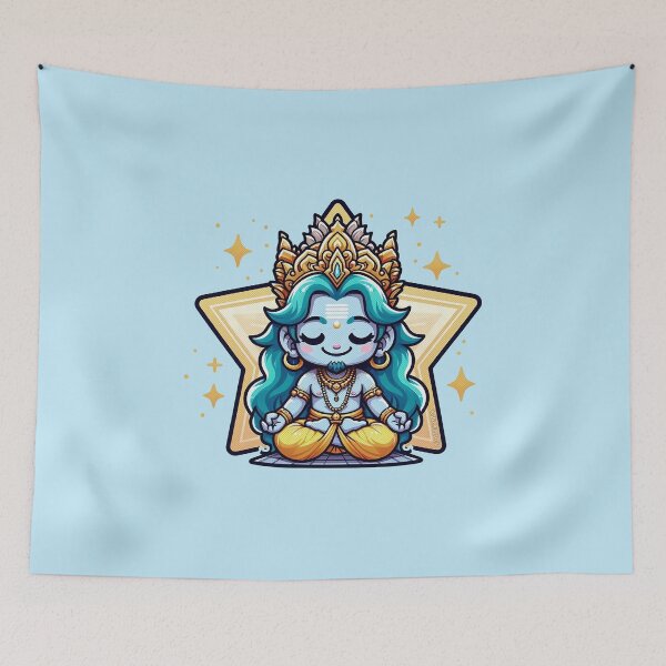 Item preview, Brahma Meditating Cartoon designed and sold by PickledjoArt.
