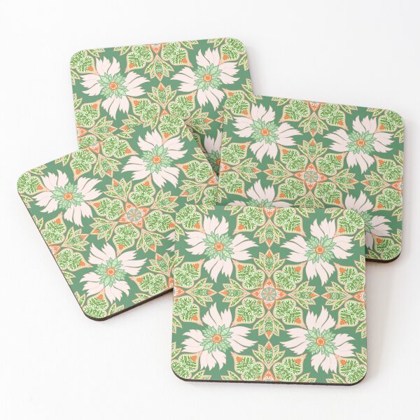 Item preview, Floral Mandala Paisley Repeat Pattern - Orange and Green designed and sold by SemDesigns1.